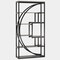 Modern Geometric Bookcase with 8 Open Shelves, 70.8” Wide Storage Organizer for Home Office Bedroom